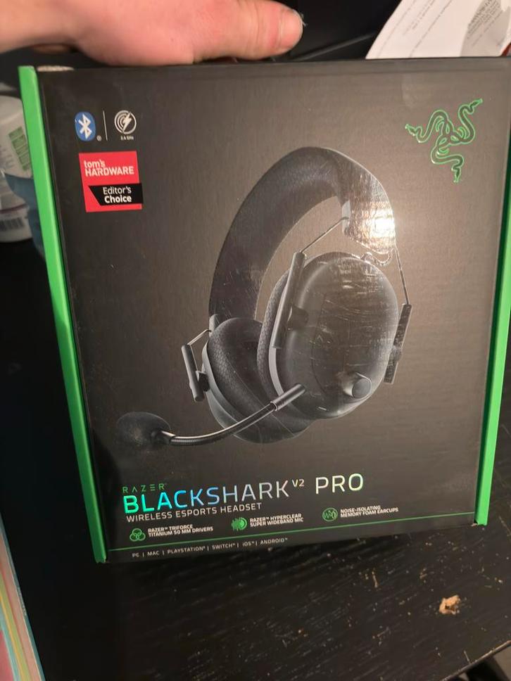 Razer Blackshark V2 Pro Draadloze Gaming Headset, Computers en Software, Headsets, Zo goed als nieuw, Over-ear, Draadloos, Gaming headset