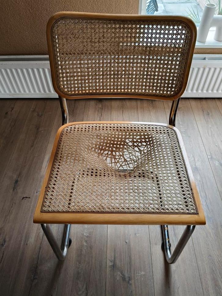 Marcel Breuer vintage Cesca stoel, Thonet draaistoel rotan, Huis en Inrichting, Stoelen, Gebruikt, Bruin, Ophalen of Verzenden