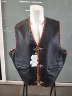 Motorvest leer 6XL  motor vest  biker vest zwart oranje, Pascalstraat 6 1704 RD Heerhugowaard, Dames, Jas | leer, Ophalen of Verzenden