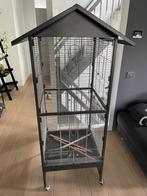 Vogelkooi groot, Ophalen, Gebruikt, Metaal, Vogelkooi