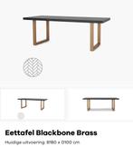 Gezocht Blackbone Brass Eettafel 180cm zwart goud, Huis en Inrichting, Tafels | Eettafels, Ophalen, 100 tot 150 cm, Zo goed als nieuw