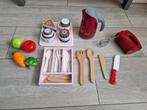 Keukenspulletjes houten bestekbak en waterkoker mixer, Kinderen en Baby's, Ophalen of Verzenden, Gebruikt, Hout