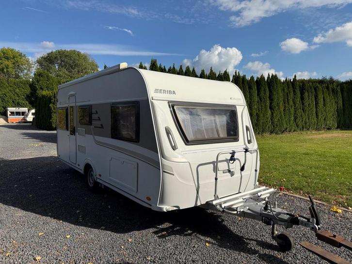 Hymer Eriba EXCITING 471 ENKELE BEDDEN MOVER LUIFEL AIRTENT, Caravans en Kamperen, Caravans, Bedrijf, 1000 - 1250 kg, Hymer, Luifel
