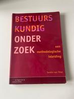 Bestuurskundig onderzoek: een methodologische inleiding, Boeken, Studieboeken en Cursussen, Sandra van Thiel, Ophalen of Verzenden