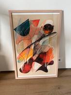 Abstracte print in lijst - Kleurrijk kunstwerk, Ophalen