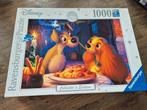 Disney lady en de vagebond 1000 stukjes Ravensburger #139729, Verzenden, Zo goed als nieuw