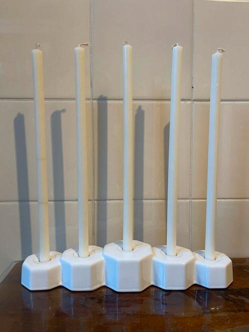 2 x Gouda Aardewerk Kandelaar - Vintage, Antiek en Kunst, Antiek | Kandelaars, Keramiek of Aardewerk, Ophalen of Verzenden