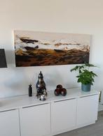 schilderij 60 x 150, bruin tinten, Antiek en Kunst, Kunst | Schilderijen | Abstract, Ophalen