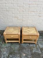 Bamboe Nachtkastjes set, Ophalen, Minder dan 45 cm, Zo goed als nieuw, Minder dan 55 cm