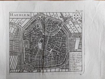 1 / stadsplattegrond van Haerlem - Haarlem Gravure uit 1697