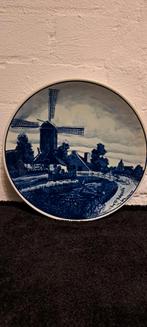 Delfts blauw bord met molen, Antiek en Kunst, Ophalen