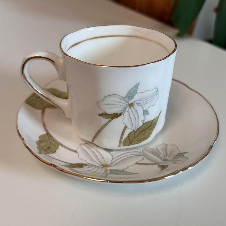 Balmoral Castle Kop en Schotel Bone China, Verzamelen, Porselein, Kristal en Bestek, Gebruikt, Kop en/of schotel, Porselein, Ophalen of Verzenden
