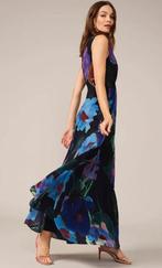 Phase Eight luxe lange jurk blauwtinten chiffon maat 38(12UK, Maat 38/40 (M), Zo goed als nieuw, Phase Eight, Onder de knie