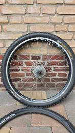 Achterwiel atb 26 schijfrem 2 banden, Ophalen of Verzenden, Zo goed als nieuw, Mountainbike, Wiel