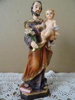 Vintage Jozefbeeld Paben beeldje Heilige Jozef en Jezus 19cm, Verzamelen, Ophalen of Verzenden, Zo goed als nieuw, Beeld(je), Christendom | Katholiek