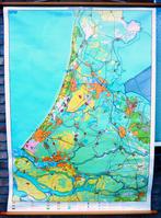 Prachtige schoolkaart van de Randstad Holland, Ophalen of Verzenden, Aardrijkskunde