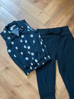 Studio anneloes set M dot blouse & franka capri broek blauw, Maat 38/40 (M), Blauw, Ophalen of Verzenden, Zo goed als nieuw