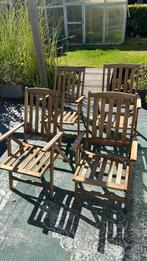 4 Tuinstoelen - Teak, Tuin en Terras, Ophalen, Gebruikt, Teakhout