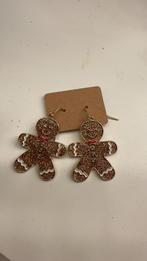 Leuke Kerst Oorbellen, Sieraden, Tassen en Uiterlijk, Oorbellen, Hangers, Bruin, Nieuw, Ophalen of Verzenden
