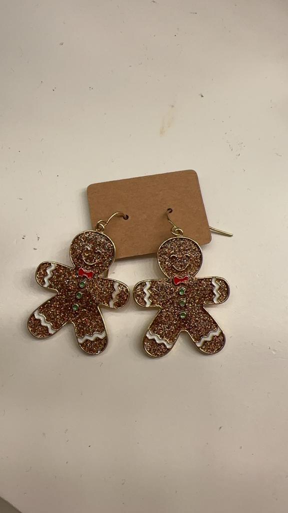 Leuke Kerst Oorbellen, Sieraden, Tassen en Uiterlijk, Oorbellen, Nieuw, Hangers, Goud, Bruin, Met strass, Ophalen of Verzenden