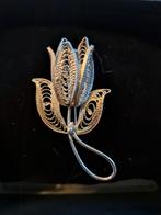 Zilveren broche/ tulp / bloem, Ophalen of Verzenden, Zo goed als nieuw, Zilver, Zilver