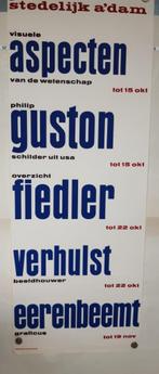 Poster Stedelijk Museum Amsterdam Visuele Aspecten Fiedler, Verzamelen, Posters, Verzenden, Zo goed als nieuw, Rechthoekig Staand
