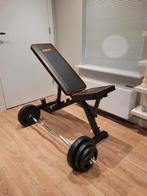 Basic-Fit Fitnessbank met EZ-bar, Ophalen, Zo goed als nieuw, Benen, Fitnessbank