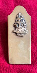 mooie koperen brievenklem met The Revenge afbeelding, Antiek en Kunst, Ophalen of Verzenden, Koper