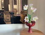 Studio Footed Reddish Steengoed Ikebana Vaas abstract Object, Ophalen of Verzenden, Gebruikt