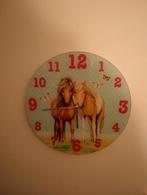 Paarden klok/penny/paarden meisje 5 dec, Huis en Inrichting, Woonaccessoires | Klokken, Ophalen, Zo goed als nieuw, Wandklok