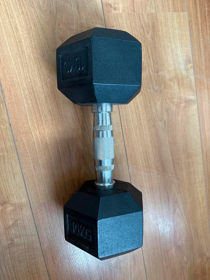 Hexagon dumbbell 10 kg, Sport en Fitness, Fitnessmaterialen, Zo goed als nieuw, Dumbbell, Ophalen