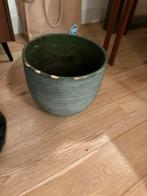 Grote groene bloempot, Tuin en Terras, Bloempotten, Ophalen, Gebruikt, 40 cm of meer, Rond