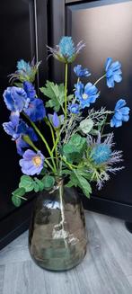 Kunstbloem boeket silk-ka blauw zijde bloem, Huis en Inrichting, Ophalen of Verzenden, Zo goed als nieuw