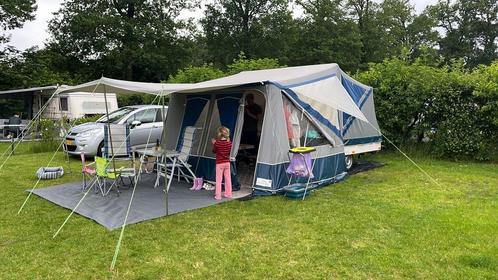 Gerjak Tago Settler ‘07 BOVAG gekeurd ‘24 incl nieuwe banden, Caravans en Kamperen, Vouwwagens, Overige merken, tot en met 5, Blauw