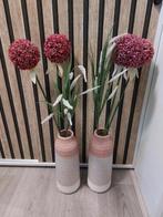 Vazen met Nep-Bloemen, Overige kleuren, 50 tot 75 cm, Aardewerk of Porselein, Ophalen of Verzenden
