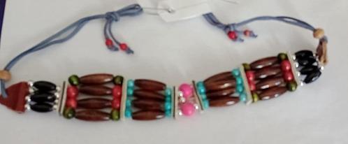 ~Navajo Native American Bone-Choker~ Lengte ca 65cm~, Sieraden, Tassen en Uiterlijk, Kettingen, Nieuw, Overige materialen, Bruin