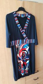 Ms Mode - Blauwe super jurk met 3/4e mouw - Mt L=44/46, Blauw, Maat 42/44 (L), Nieuw, Ophalen of Verzenden