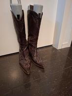 Vero Couio leren laarzen aubergine kleur maat 40, Ophalen, Hoge laarzen, Overige kleuren, Zo goed als nieuw