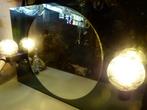 vintage spiegel badkamer met Doria verlichting 70er, Huis en Inrichting, Woonaccessoires | Spiegels, Ophalen, Zo goed als nieuw