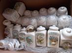 Kast met originele kruiden potjes in goede staat, Ophalen, Zo goed als nieuw