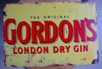 GORDON S GIN REKLAME -METAAL-, Verzamelen, Merken en Reclamevoorwerpen, Ophalen of Verzenden, Gebruikt, Reclamebord