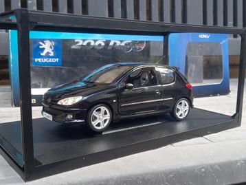 Peugeot 206 ph2 RC 2003-2007 Noir Obsidien 1/18 Norev 184725 beschikbaar voor biedingen