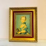 Vintage portret vrouw messing lijst, Antiek en Kunst, Kunst | Schilderijen | Klassiek, Verzenden