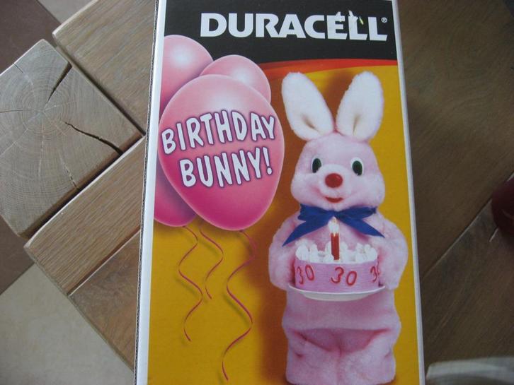 nieuwe grote roze Duracell Birthday Bunny in doos, Verzamelen, Merken en Reclamevoorwerpen, Nieuw, Gebruiksvoorwerp, Verzenden