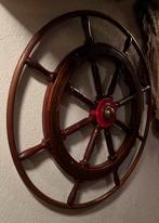 Gigantisch groot en mooi Uniek SCHEEPSSTUURWIEL ROER 124 cm, Ophalen