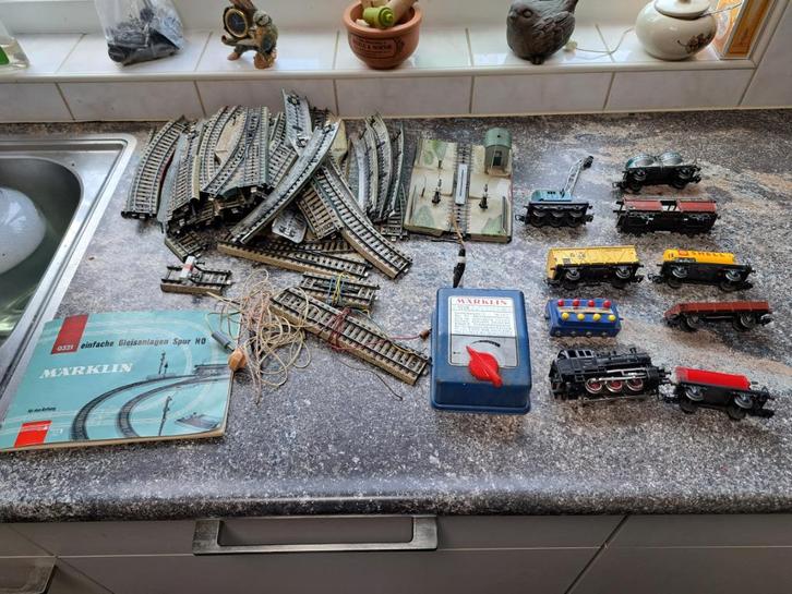 Treinbaan (Marklin) inclusief wagons, Hobby en Vrije tijd, Modeltreinen | H0, Gebruikt, Rails, Wisselstroom, Märklin, Analoog
