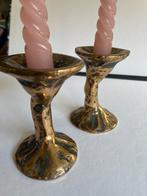 Set Brutalist Glockenbronze kandelaars – handgemaakt, Ophalen of Verzenden, Koper of Brons