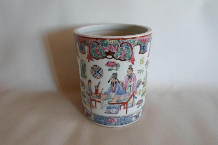 Chinese Pot Cilinder Schilderkunst, Antiek en Kunst, Kunst | Niet-Westerse kunst, Ophalen of Verzenden