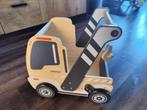 Houten loopauto takelwagen met rem (Vertbaudet), Kinderen en Baby's, Speelgoed | Buiten | Voertuigen en Loopfietsen, Ophalen, Zo goed als nieuw