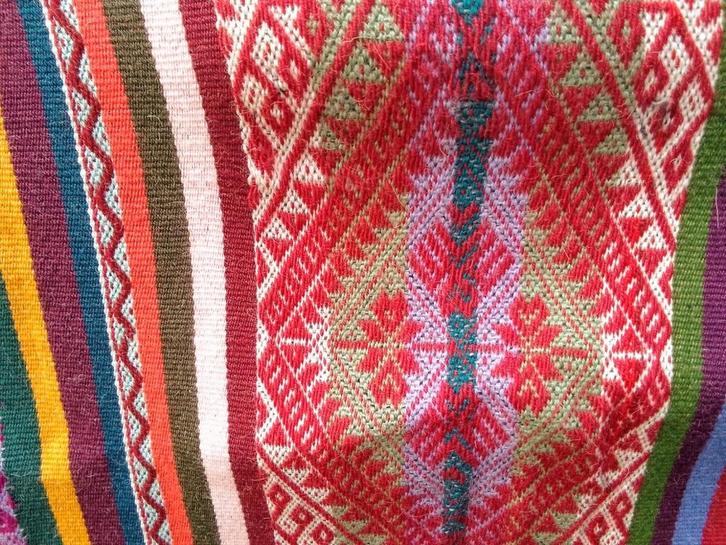 Prachtige Peruaanse doek/poncho/wandkleed, Huis en Inrichting, Woonaccessoires | Wanddecoraties, Zo goed als nieuw, Ophalen of Verzenden